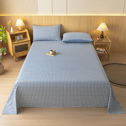 91家纺网 家纺一手货源 找家纺 （总）雅居纺家纺 2024新款全棉色织水洗棉单床单