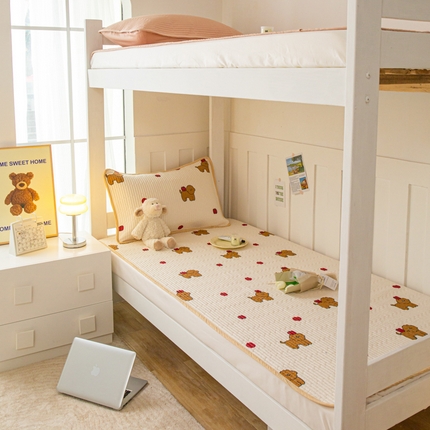 茉夕 2024新款学生宿舍上下铺全棉床盖 苹果狗