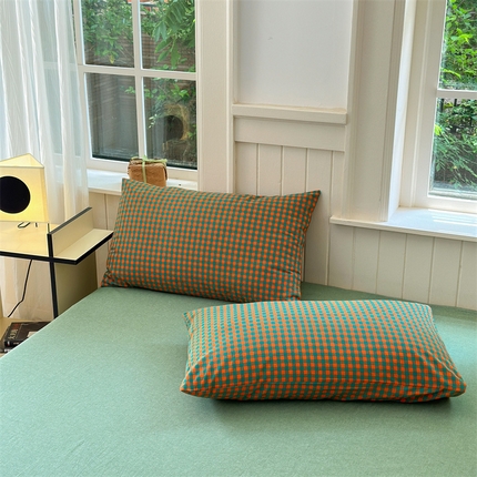 91家纺网 家纺一手货源 找家纺 （总）北欧良品 新款A类全棉色织水洗棉单枕套纯棉