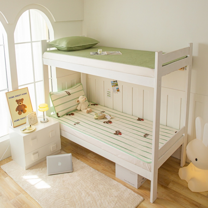 91家纺网 家纺一手货源 找家纺 茉夕 2024新款学生宿舍上下铺全棉床盖 大象兰兰