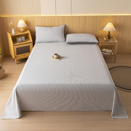 91家纺网 家纺一手货源 找家纺 （总）雅居纺家纺 2024新款全棉色织水洗棉单床单