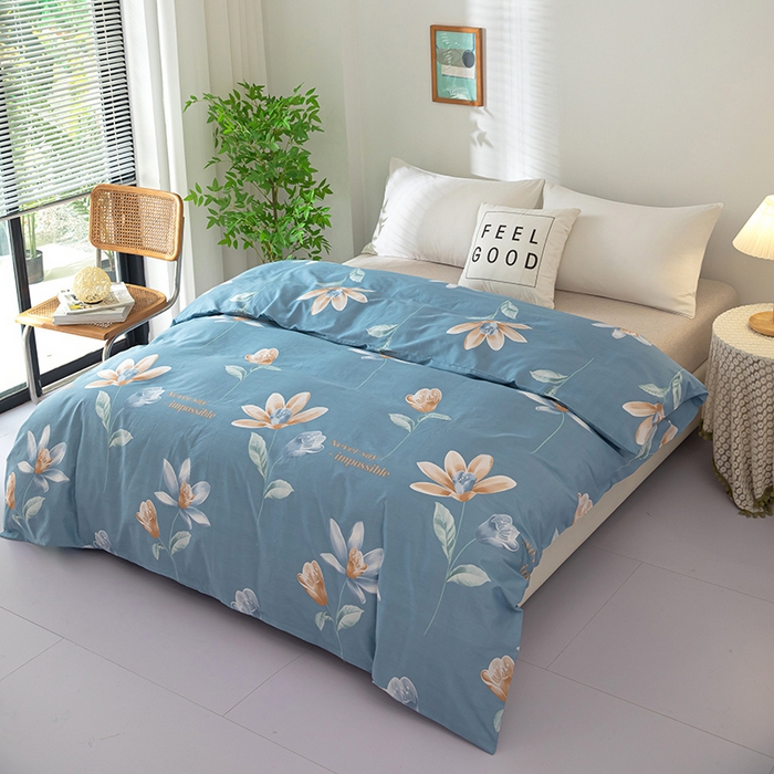 91家纺网 家纺一手货源 找家纺 雨萝家纺 2023新款12868全棉被罩纯棉被套烂漫芭蕾