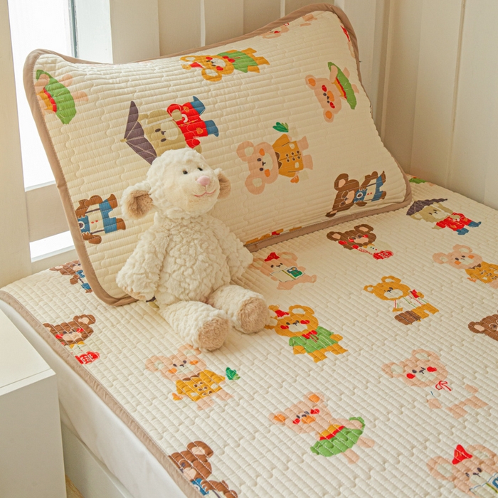 91家纺网 家纺一手货源 找家纺 茉夕 2024新款学生宿舍上下铺全棉床盖 鼠小弟