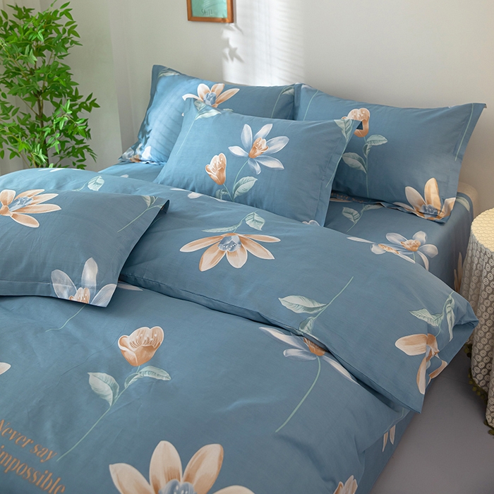 91家纺网 家纺一手货源 找家纺 2023新款12868全棉学生宿舍三件套卡通纯棉四件套烂漫芭蕾