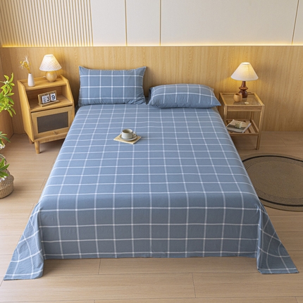 91家纺网 家纺一手货源 找家纺 （总）雅居纺家纺 2024新款全棉色织水洗棉单床单