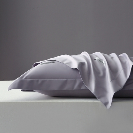 2024新款100支贡缎 长绒棉枕套 贡缎枕套 48x74cm全棉枕芯套 单枕套 枕头套 烟灰紫