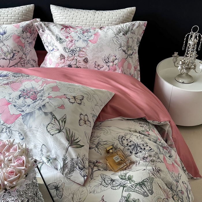 91家纺网 家纺一手货源 找家纺 棠颂家纺 2025新款全棉有机棉纯棉数码印花四件套纯棉套件 繁花