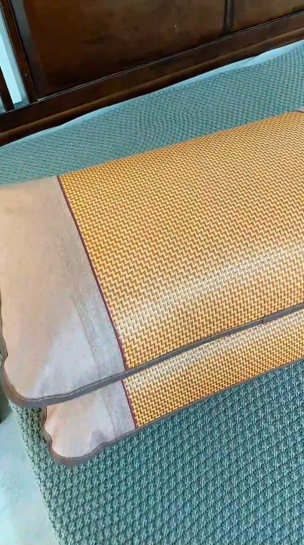 91家纺网 家纺一手货源 找家纺 织布人 2024新款夏凉冰丝枕套冰藤枕套凉席枕套单枕套单枕芯48*74 彩藤圆角/单枕套 