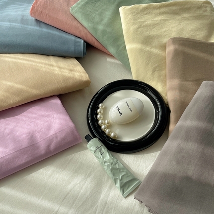 （总）雅居纺家纺 2024新款全棉色织水洗棉单床单床笠-叠拍图