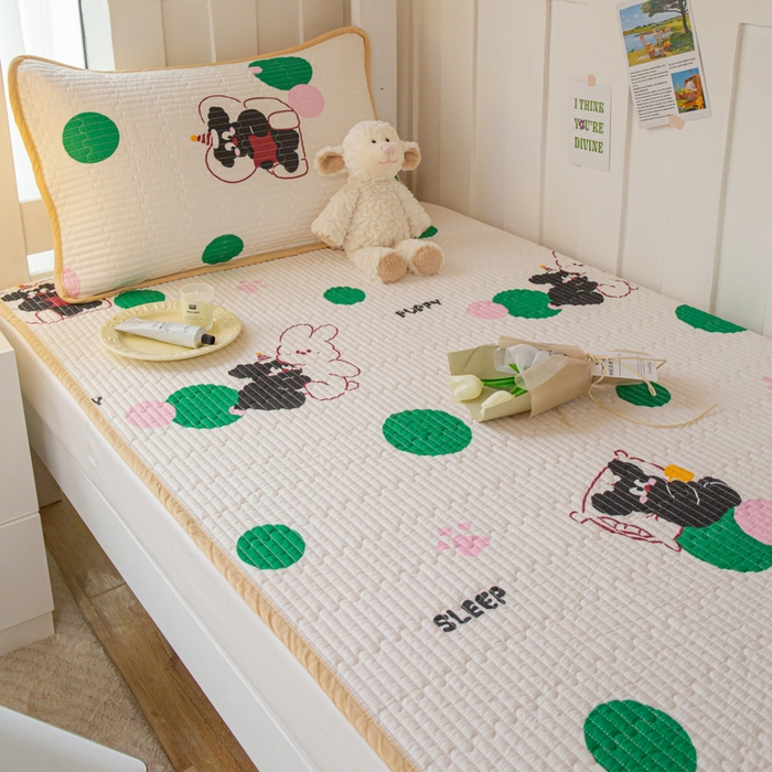 91家纺网 家纺一手货源 找家纺 茉夕 2024新款学生宿舍上下铺全棉床盖 呆呆