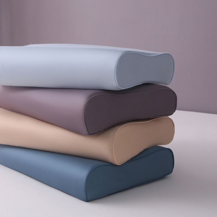 91家纺网 家纺一手货源 找家纺 2024新款100支双股长绒棉乳胶枕套全棉贡缎曲线立体记忆枕枕芯套35x55cm成人60x40cm 初荷