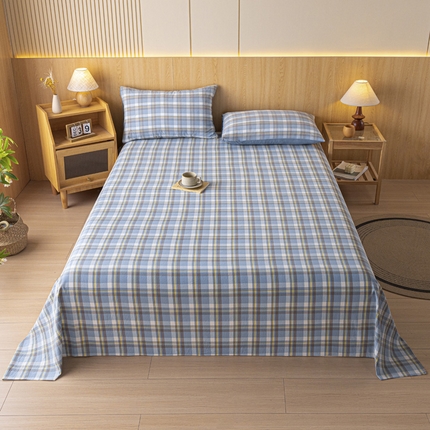 91家纺网 家纺一手货源 找家纺 （总）雅居纺家纺 2024新款全棉色织水洗棉单床单