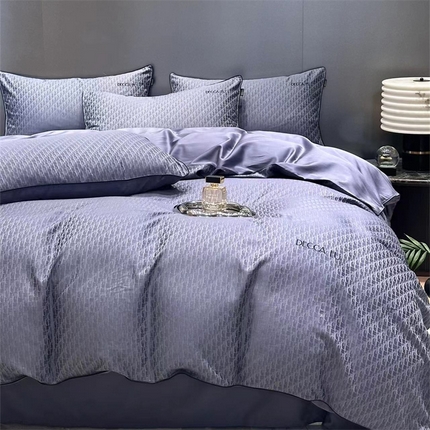 91家纺网 家纺一手货源 找家纺 （总）安莱生活 2024新款60S天丝棉提花四件套三系列（银丝款）--天丝棉铂金简奢款