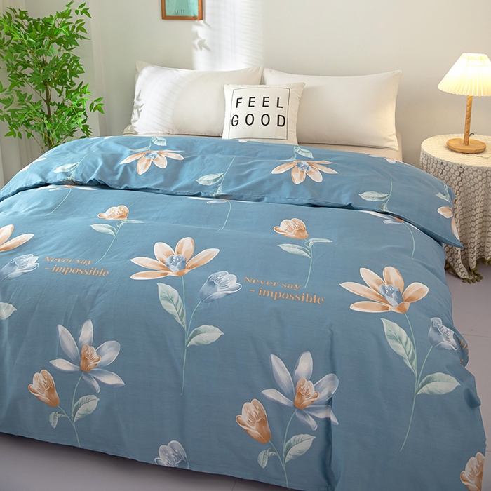 91家纺网 家纺一手货源 找家纺 雨萝家纺 2023新款12868全棉被罩纯棉被套烂漫芭蕾