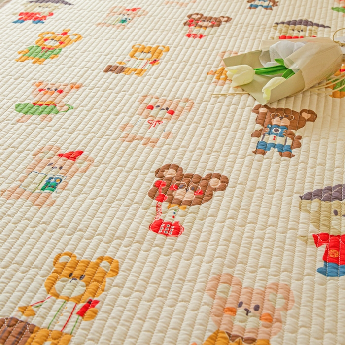 91家纺网 家纺一手货源 找家纺 茉夕 2024新款学生宿舍上下铺全棉床盖 鼠小弟