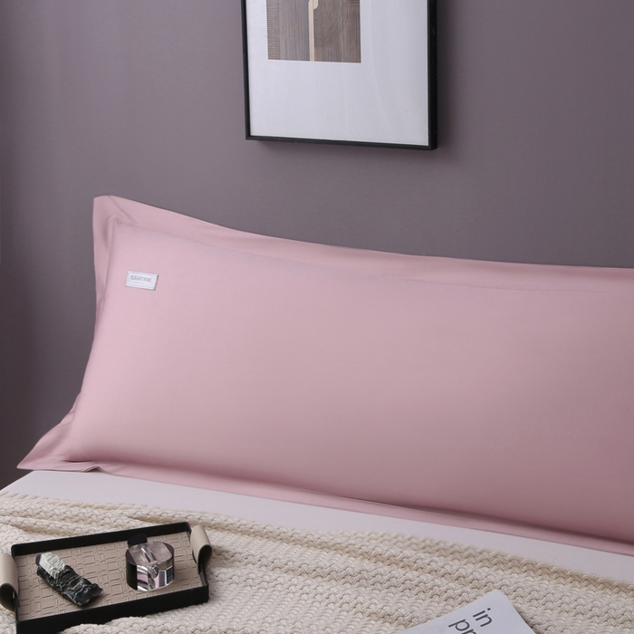 91家纺网 家纺一手货源 找家纺 （总）2024新款100支长绒棉双人长枕套1.2m1.5米纯色全棉贡缎纯棉1.8加长枕头套