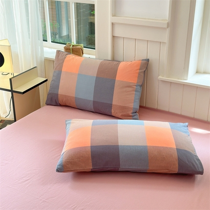 91家纺网 家纺一手货源 找家纺 （总）北欧良品 新款A类全棉色织水洗棉单枕套纯棉