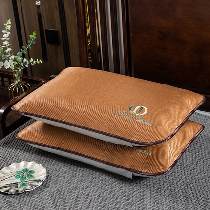 （总）织布人 2024新款夏凉冰丝枕套冰藤枕套凉席枕套单枕套单枕芯48*74