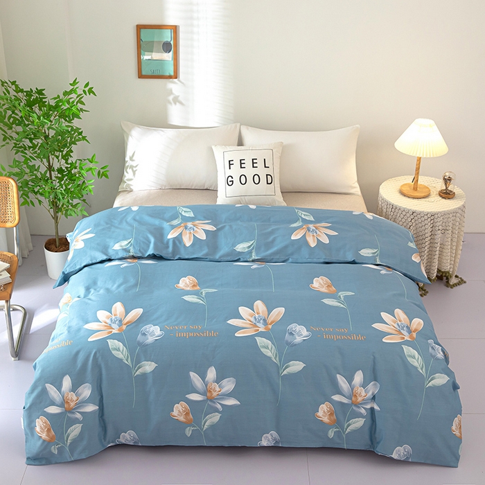 91家纺网 家纺一手货源 找家纺 雨萝家纺 2023新款12868全棉被罩纯棉被套烂漫芭蕾