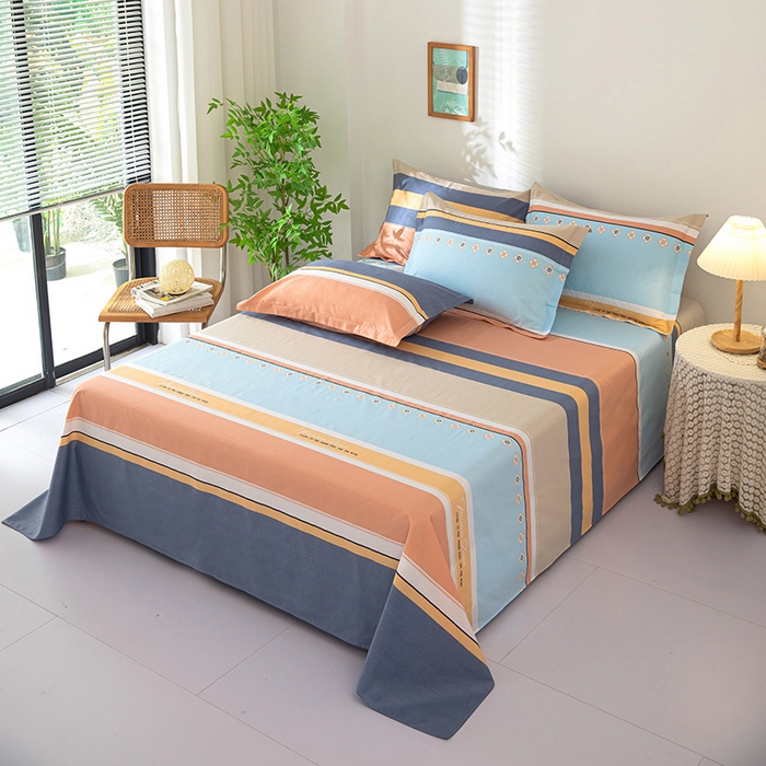 91家纺网 家纺一手货源 找家纺  雨萝家纺 2020新款12868全棉纯棉床单斯图亚