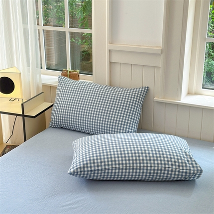 91家纺网 家纺一手货源 找家纺 （总）北欧良品 新款A类全棉色织水洗棉单枕套纯棉