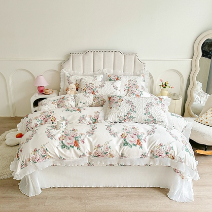 91家纺网 家纺一手货源 找家纺 （总）宜凡 2024新款复古大花系列床盖四件套