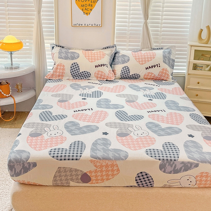 91家纺网 家纺一手货源 找家纺 恩泽 2024新款ins风全棉单品床笠 漫步时光