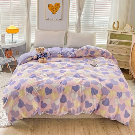 91家纺网 家纺一手货源 找家纺 （总）2024新款ins风全棉印花单品被套