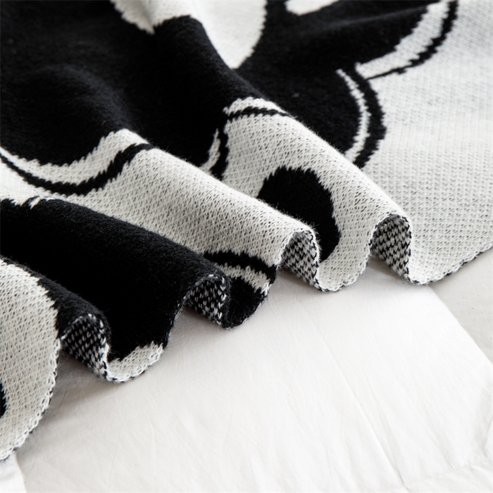 91家纺网 家纺一手货源 找家纺 苏艺针织盖毯 2024新款针织披肩沙发盖毯 针织-煤球