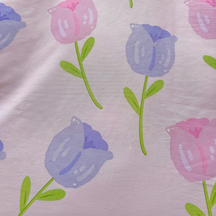 91家纺网 家纺一手货源 找家纺 恩泽 2024新款ins风全棉单品床笠 玫瑰佳人