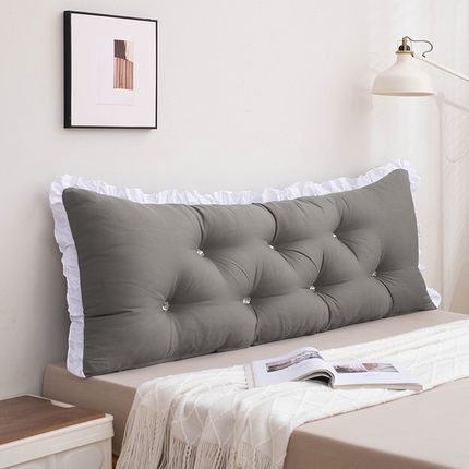 美达人 2024新款水洗棉白色花边靠背 深空灰