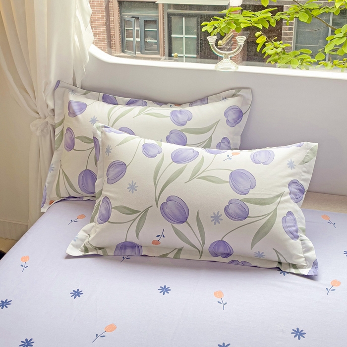 91家纺网 家纺一手货源 找家纺 恩泽 2024新款ins风全棉四件套 豆蔻年华