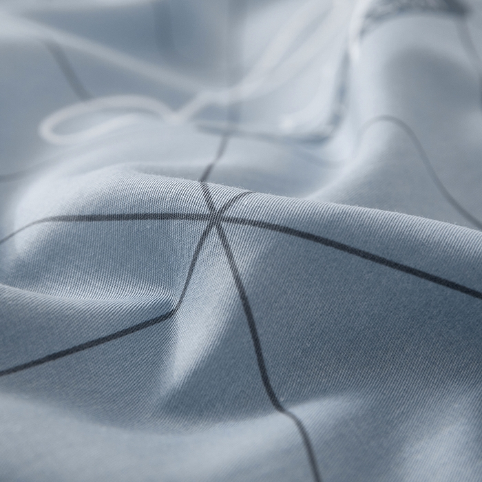 91家纺网 家纺一手货源 找家纺 恩泽 2024新款ins风全棉单品枕套 几何旋律 灰