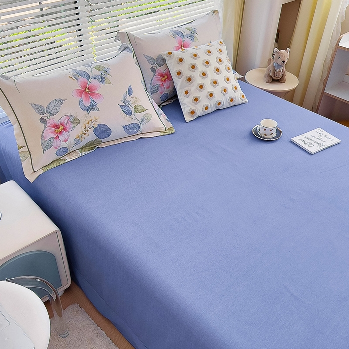 91家纺网 家纺一手货源 找家纺 优品阁 2024新款亲肤舒适全棉磨毛单床单 茗澜