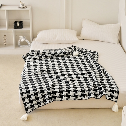 苏艺针织盖毯 2024新款针织披肩沙发盖毯 针织-星