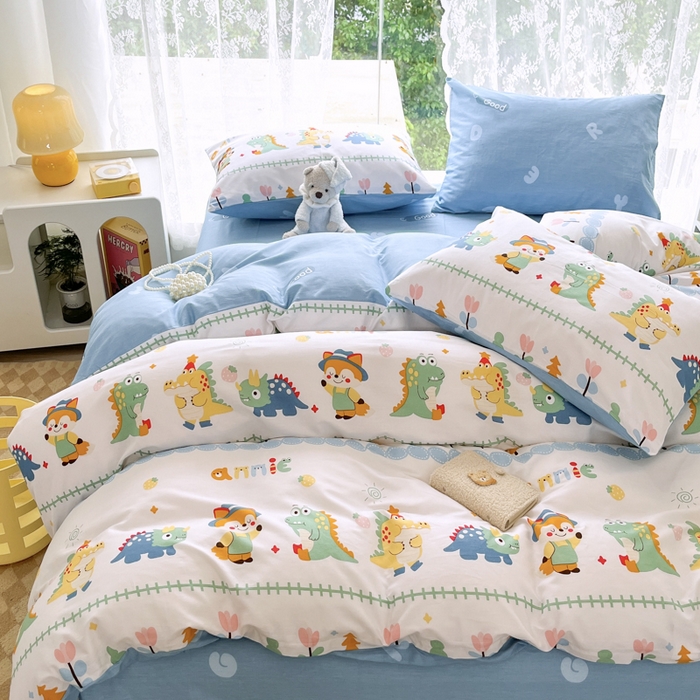 91家纺网 家纺一手货源 找家纺 世爵 2024新款12868全棉印花单品被套巴比龙