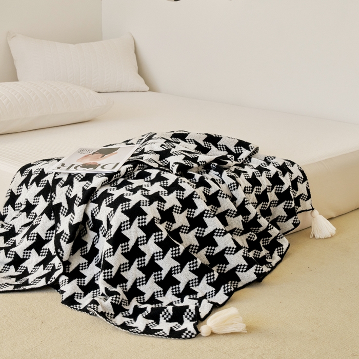 91家纺网 家纺一手货源 找家纺 苏艺针织盖毯 2024新款针织披肩沙发盖毯 针织-星