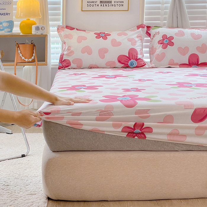 91家纺网 家纺一手货源 找家纺 恩泽 2024新款ins风全棉单品床笠 梦人花香