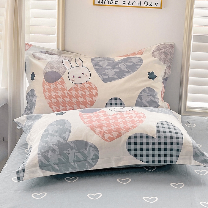 91家纺网 家纺一手货源 找家纺 恩泽 2024新款ins风全棉单品枕套 漫步时光