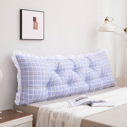 91家纺网 家纺一手货源 找家纺 美达人 2024新款水洗棉白色花边靠背 创意格