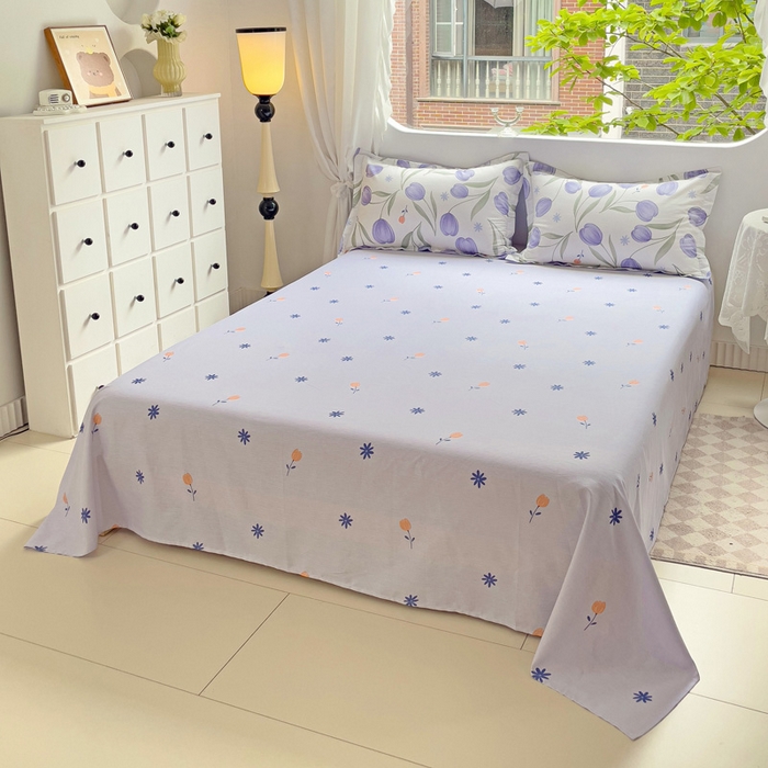 91家纺网 家纺一手货源 找家纺 恩泽 2024新款ins风全棉四件套 豆蔻年华