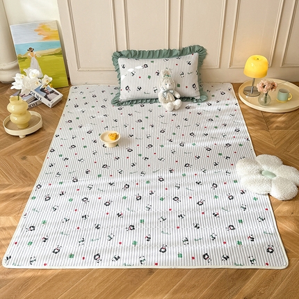 91家纺网 家纺一手货源 找家纺 美达家纺  2025新款全棉夹棉防滑可机洗床垫地垫软席 阳光胖达