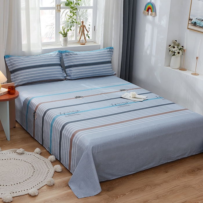 91家纺网 家纺一手货源 找家纺 恩泽 2024新款ins风全棉四件套 皇家学院 灰