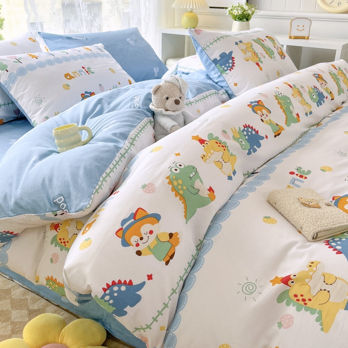 91家纺网 家纺一手货源 找家纺 世爵 2024新款12868全棉印花单品被套巴比龙