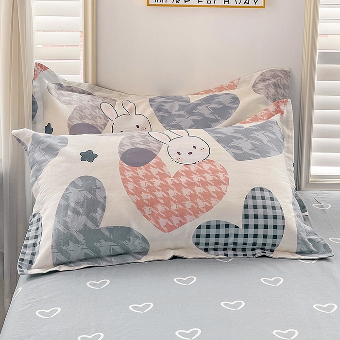 91家纺网 家纺一手货源 找家纺 恩泽 2024新款ins风全棉单品枕套 漫步时光