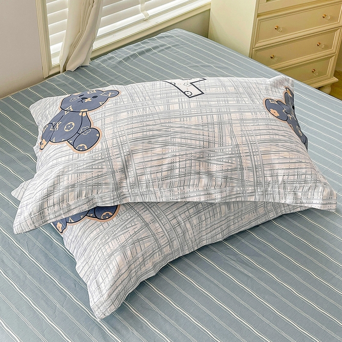 91家纺网 家纺一手货源 找家纺 恩泽 2024新款ins风全棉单品枕套 可比乐园