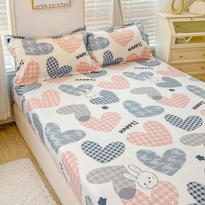 91家纺网 家纺一手货源 找家纺 恩泽 2024新款ins风全棉单品床笠 漫步时光