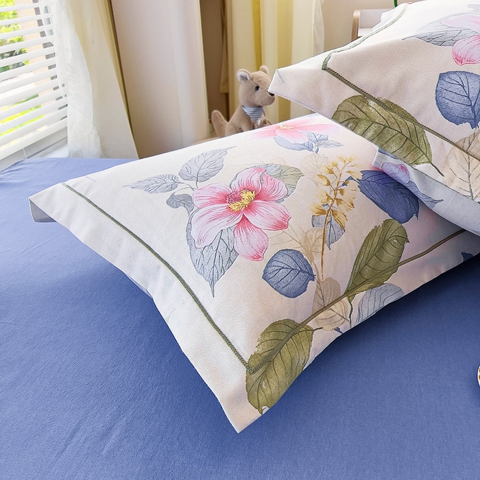 91家纺网 家纺一手货源 找家纺 优品阁 2024新款全棉磨毛四件套单品系列-单枕套 茗澜