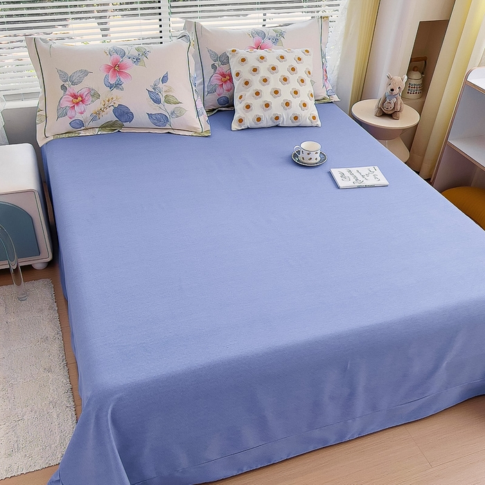 91家纺网 家纺一手货源 找家纺 优品阁 2024新款亲肤舒适全棉磨毛单床单 茗澜