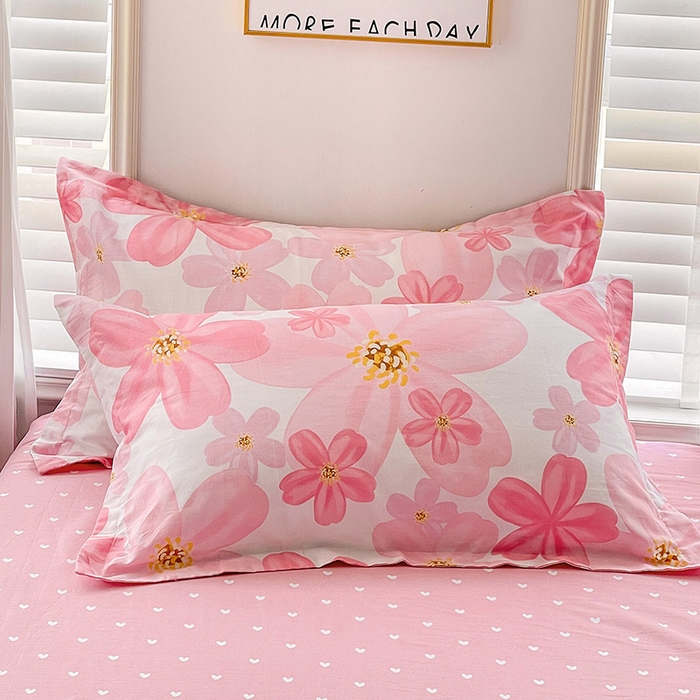 91家纺网 家纺一手货源 找家纺 恩泽 2024新款ins风全棉单品枕套 花香馥郁